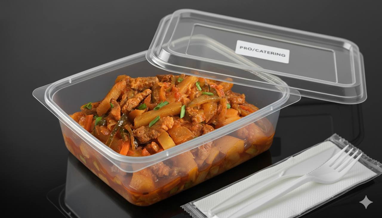 Азу из говядины с солеными огурцами и жареным картофелем